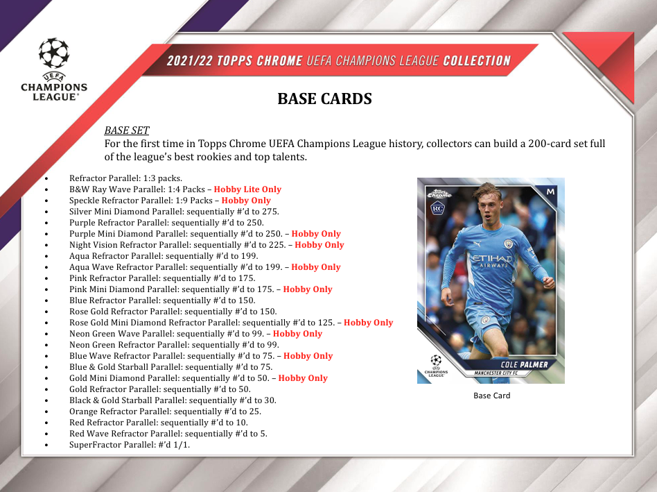 2021-22 Topps Chrome UEFA Champions League Soccer Hobby Box