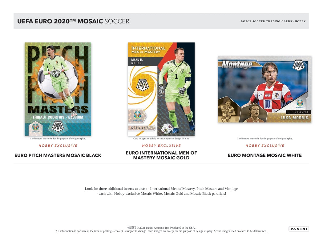 2020-21 Panini Mosaic UEFA Euro Soccer Hobby Box