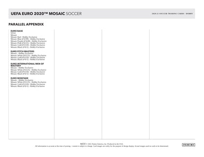 2020-21 Panini Mosaic UEFA Euro Soccer Hobby Box