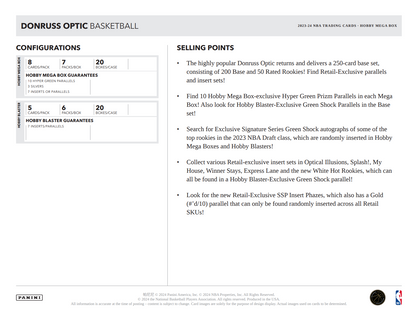 2023-24 Panini Donruss Optic Basketball Hobby Mega Box