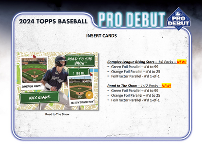 2024 Topps Pro Debut Baseball Hobby Box