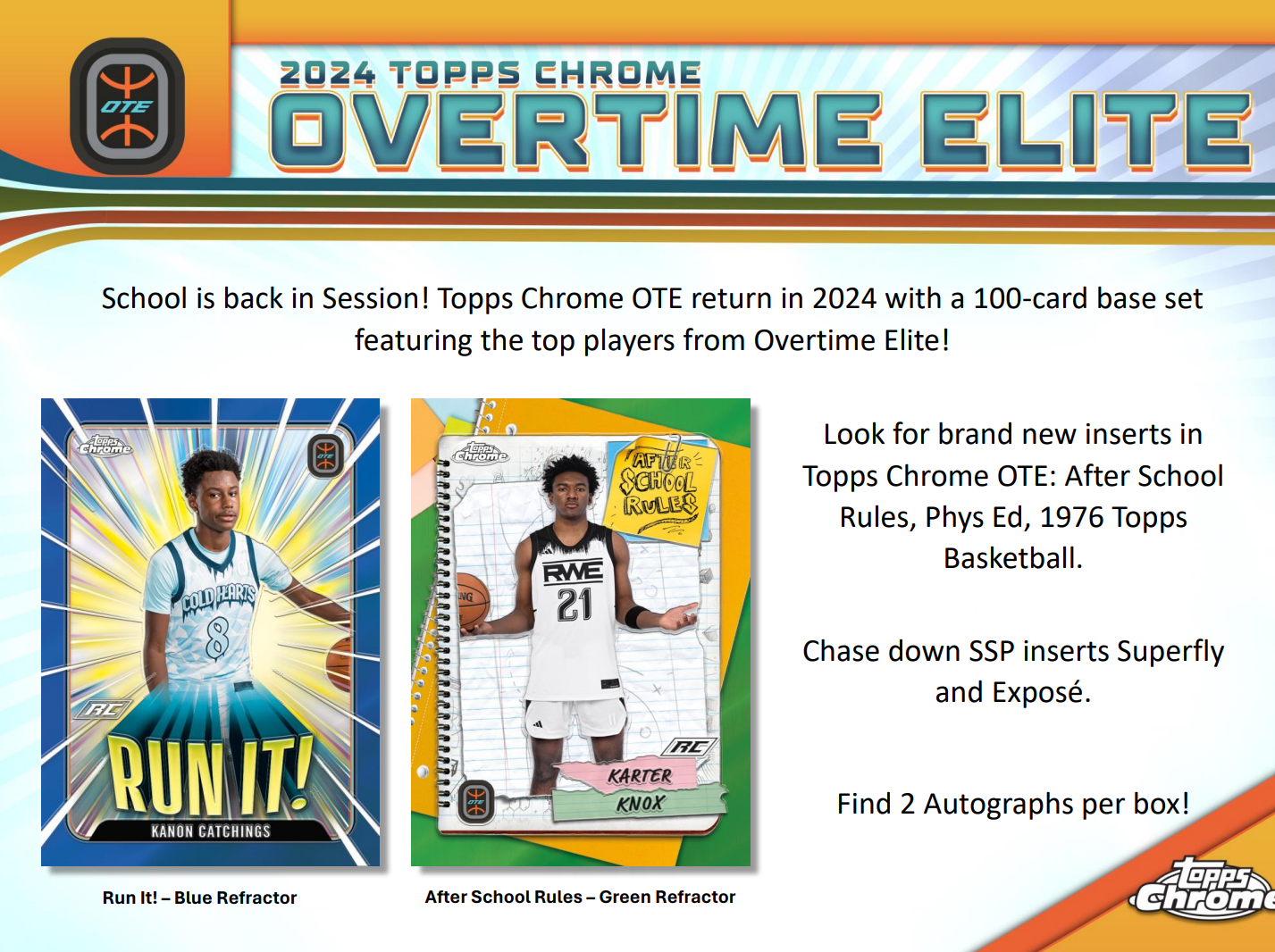 2023-24 Topps Chrome Overtime Elite Basketball Hobby Box