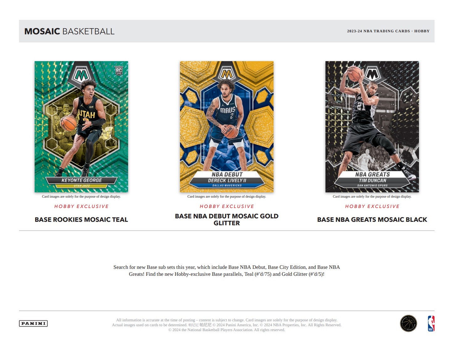 2023-24 Panini Mosaic Basketball Hobby Box