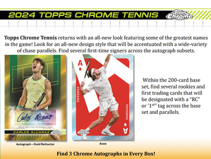 2024 Topps Chrome Tennis Hobby Box