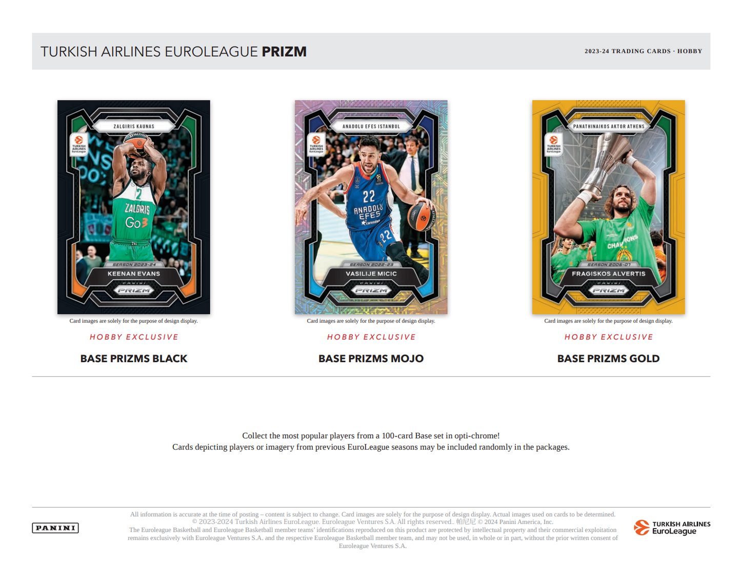 2023-24 Panini Prizm Turkish Airlines Euroleague Basketball Hobby Box