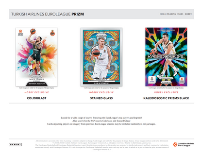 2023-24 Panini Prizm Turkish Airlines Euroleague Basketball Hobby Box