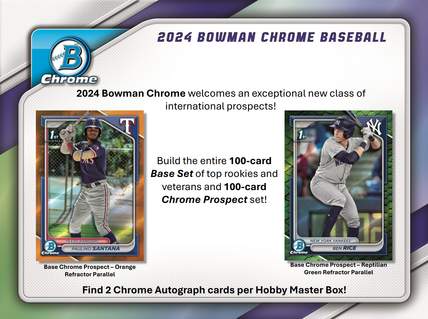 2024 Bowman Chrome Baseball Hobby Box