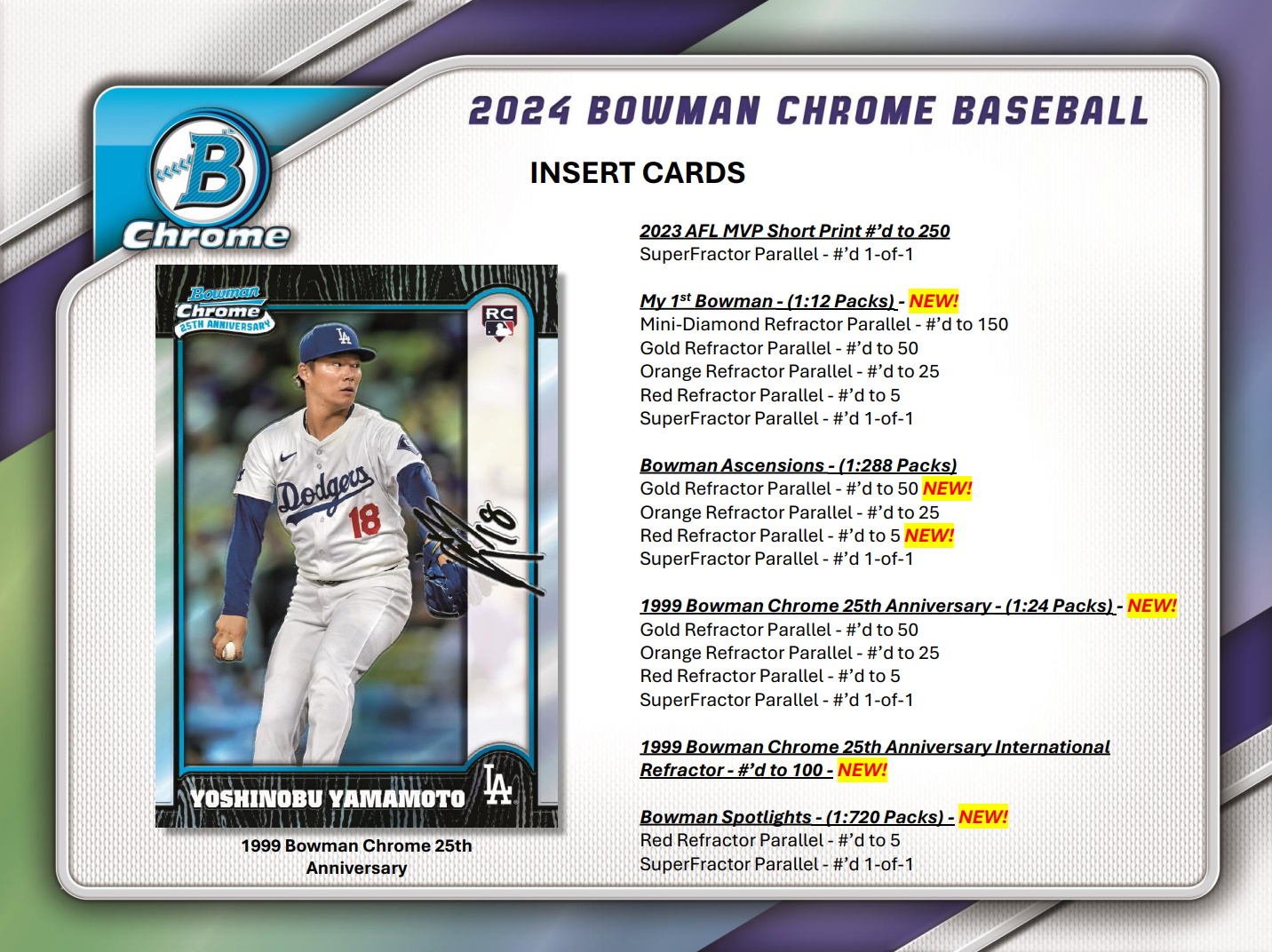 2024 Bowman Chrome Baseball Hobby Box