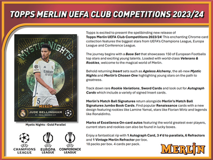 2023-24 Topps Merlin UEFA Club Competitions Soccer Hobby Box