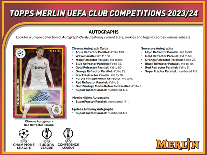 2023-24 Topps Merlin UEFA Club Competitions Soccer Hobby Box