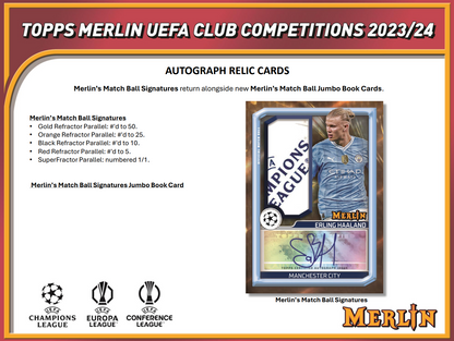 2023-24 Topps Merlin UEFA Club Competitions Soccer Hobby Box