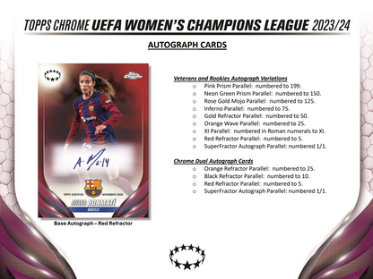 2023-24 Topps Chrome UEFA Women's Champions League Hobby Box