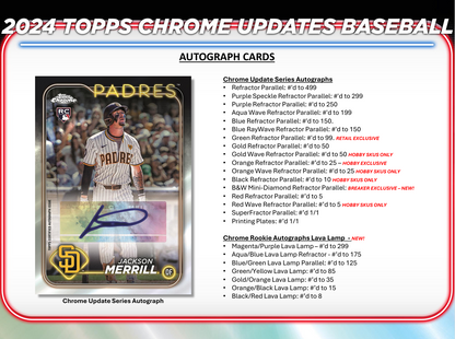 2024 Topps Chrome Update Baseball Hobby Box