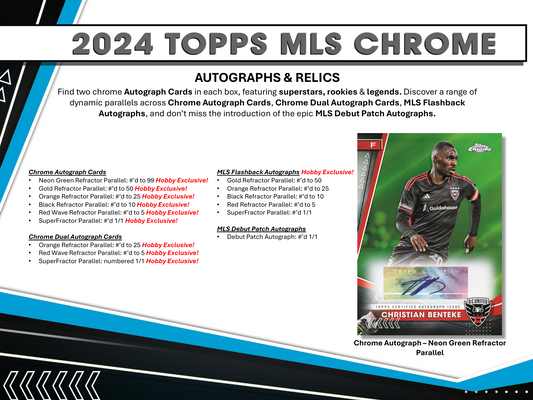 2024 Topps Chrome MLS Soccer Hobby Box