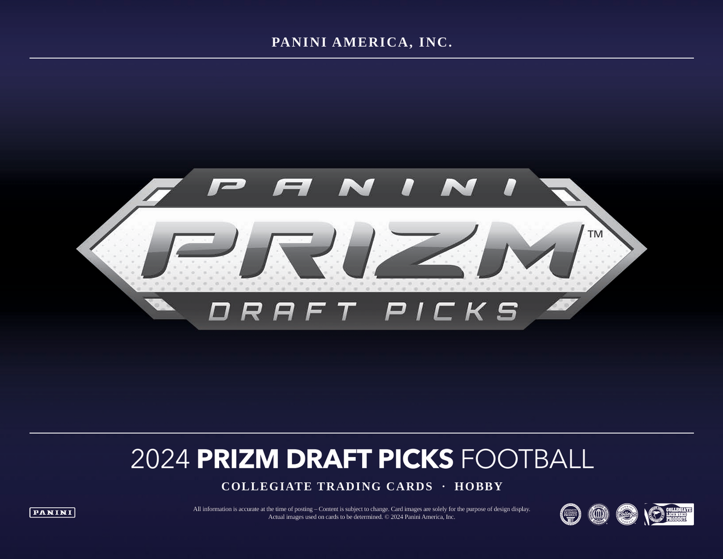 2024 Panini Prizm Draft Picks Collegiate Football Hobby Box