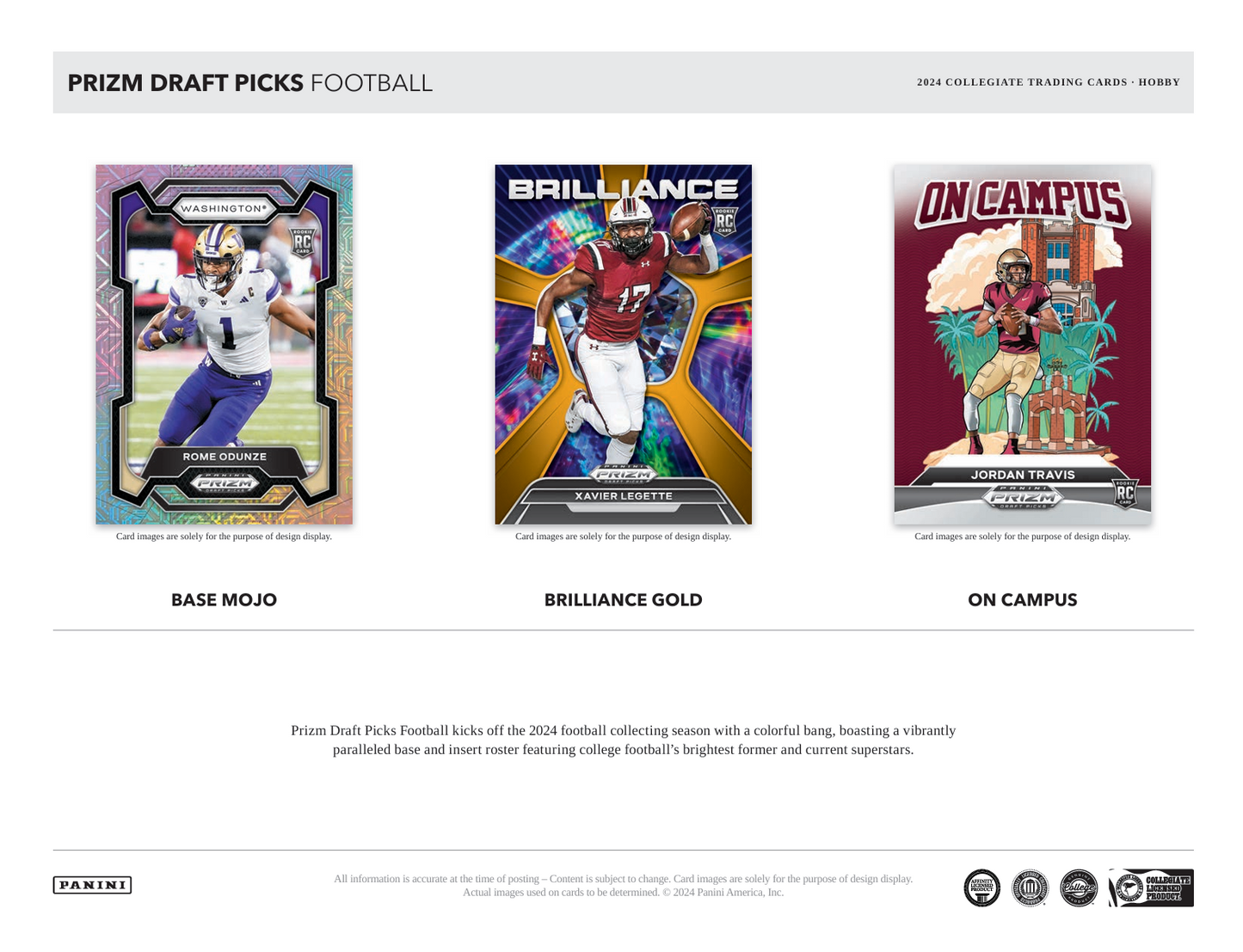 2024 Panini Prizm Draft Picks Collegiate Football Hobby Box