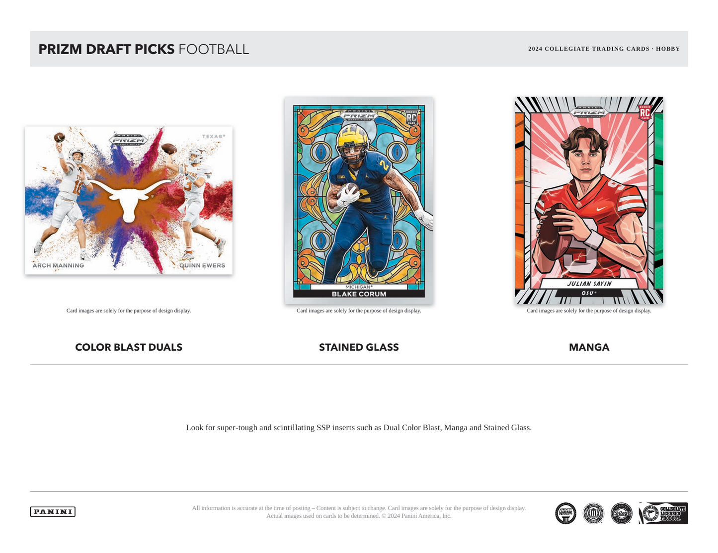 2024 Panini Prizm Draft Picks Collegiate Football Hobby Box