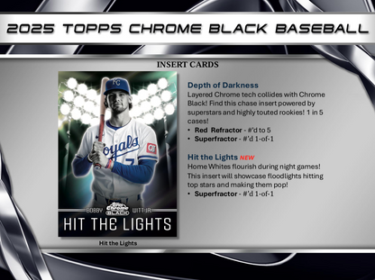 2025 Topps Chrome Black Baseball Hobby Box