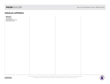 2024-25 Panini Prizm Premier League Soccer Hobby Blaster Box