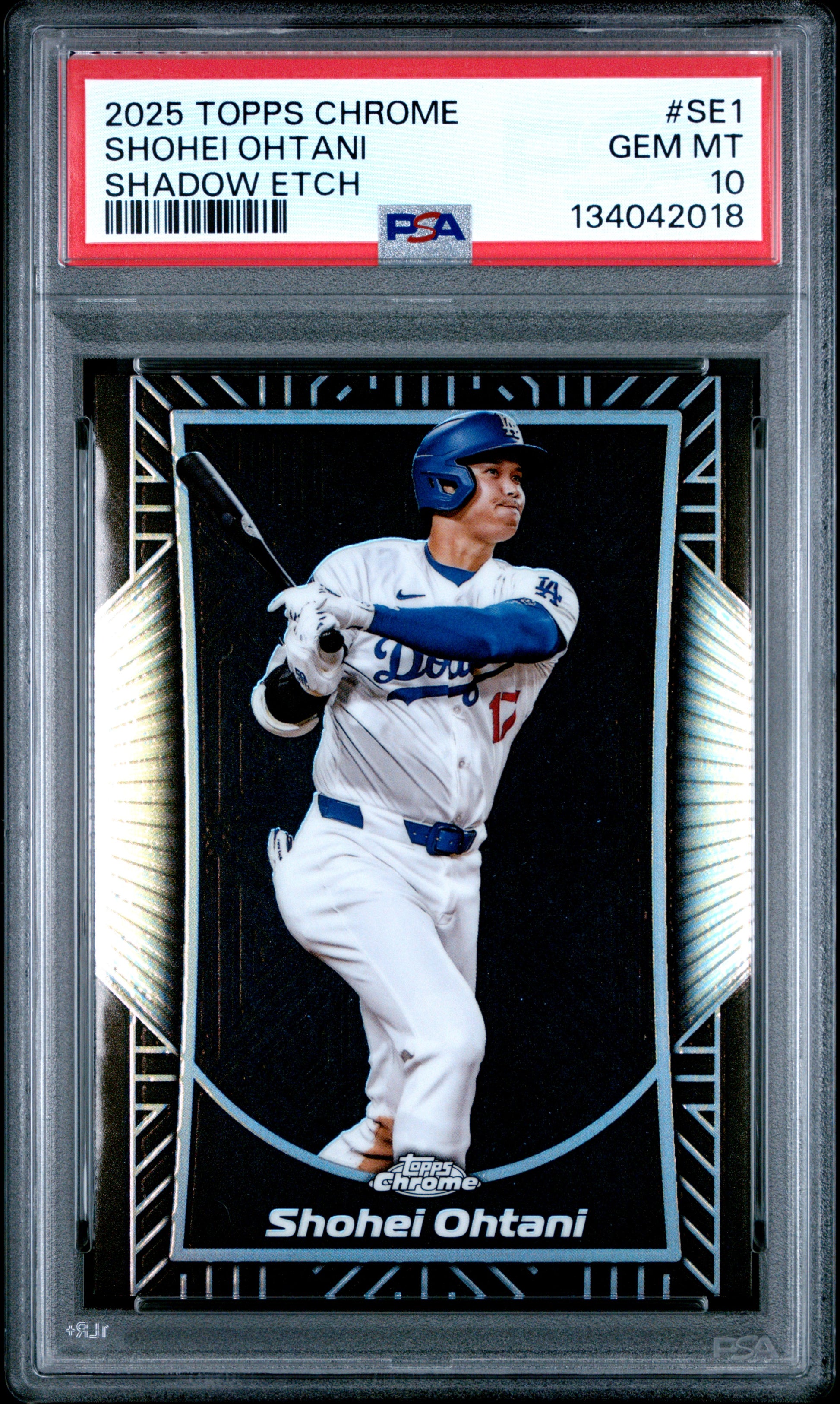 2025 Topps Chrome Shadow Etch #SE1 Shohei Ohtani PSA 10