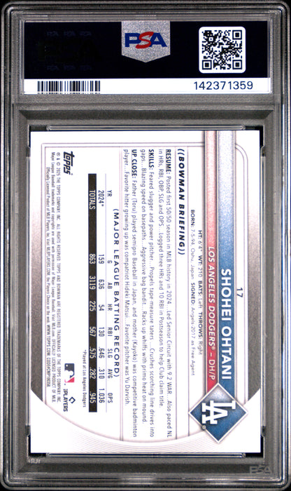 2025 Bowman #17 Shohei Ohtani PSA 9 (142371359)