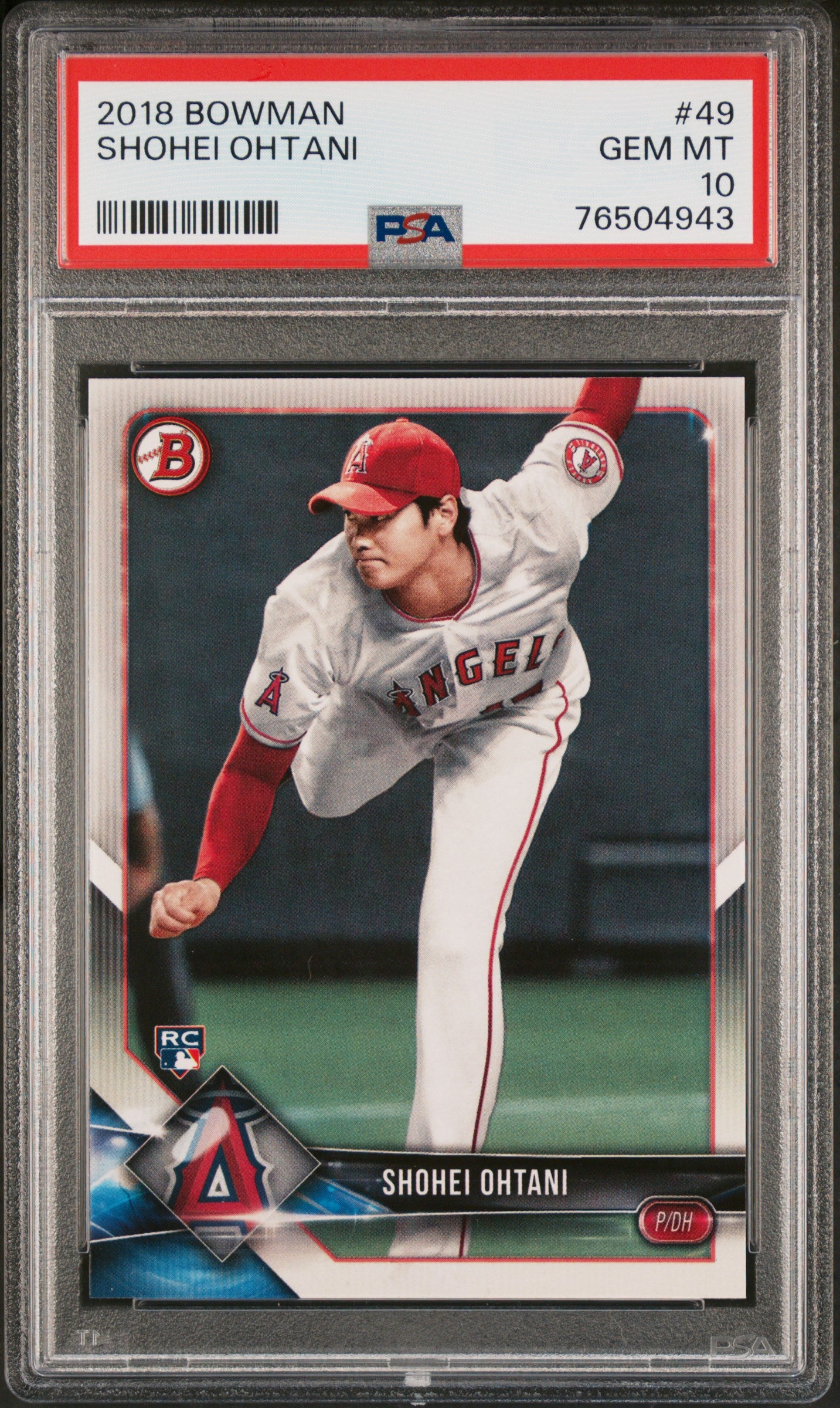 2018 Bowman #49 Shohei Ohtani PSA 10