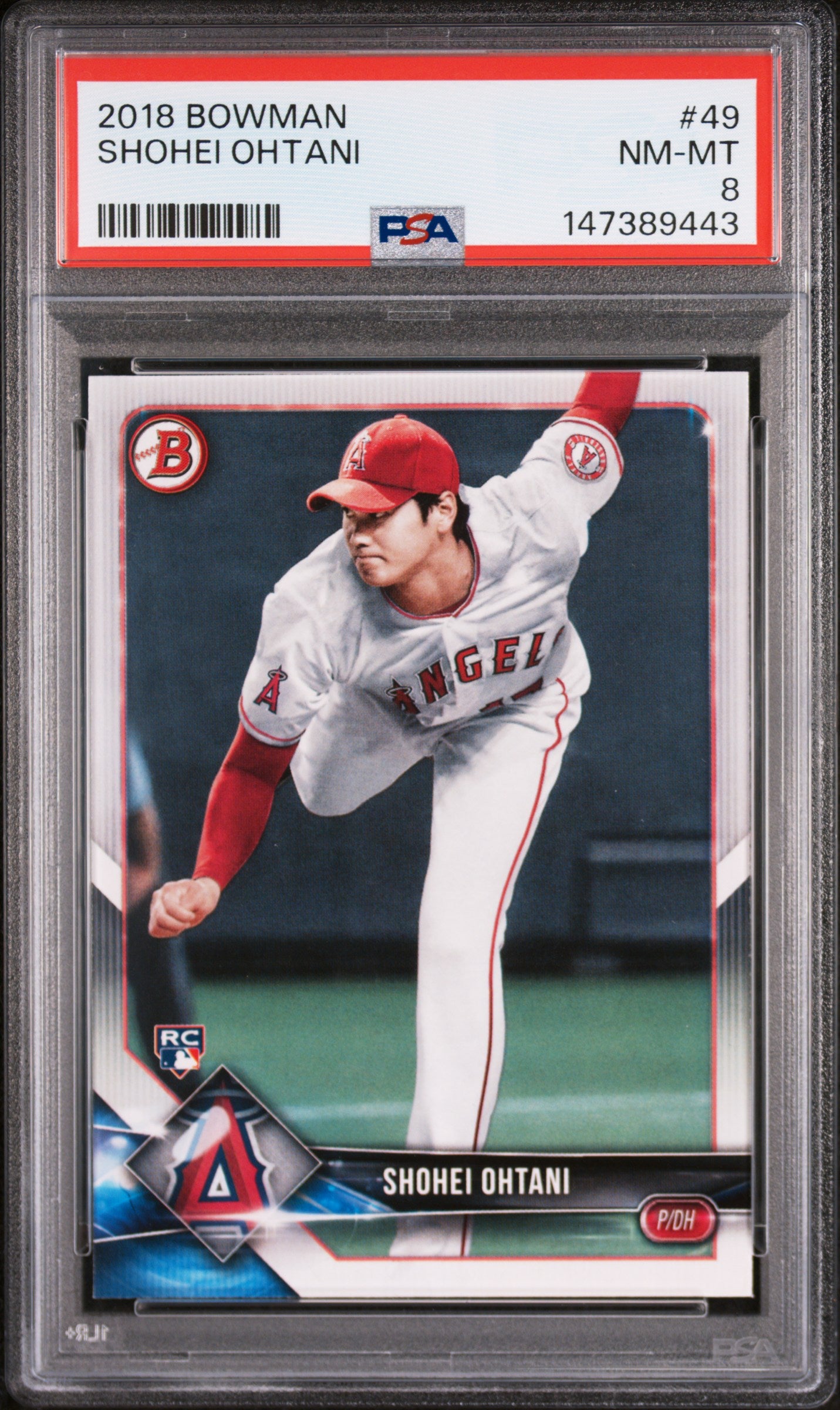 2018 Bowman #49 Shohei Ohtani PSA 8