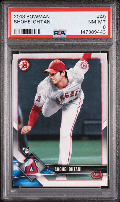 2018 Bowman #49 Shohei Ohtani PSA 8