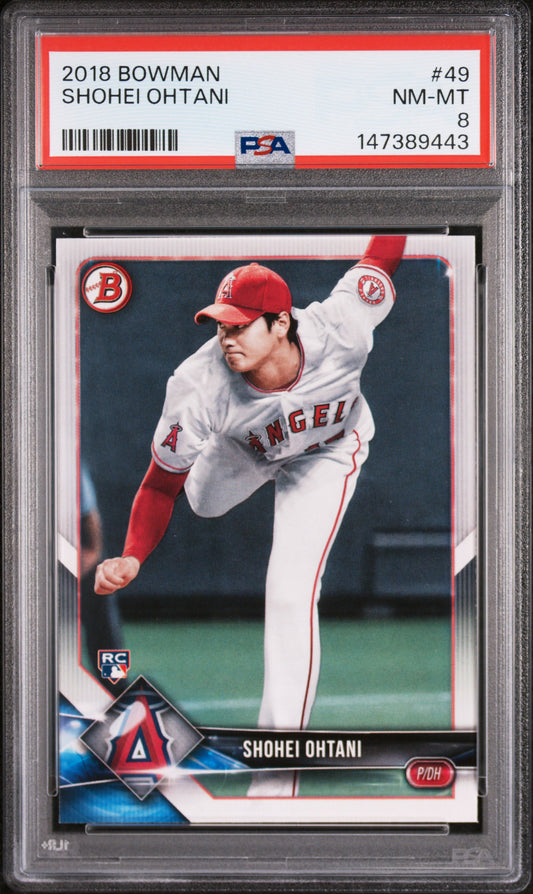 2018 Bowman #49 Shohei Ohtani PSA 8