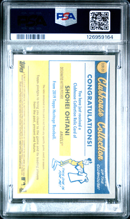 2019 Topps Heritage Clubhouse Collection Relics Shohei Ohtani #CCR-SO PSA 10