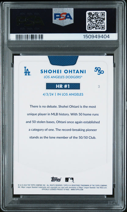 2024 Topps 50/50 #2 Shohei Ohtani PSA 9