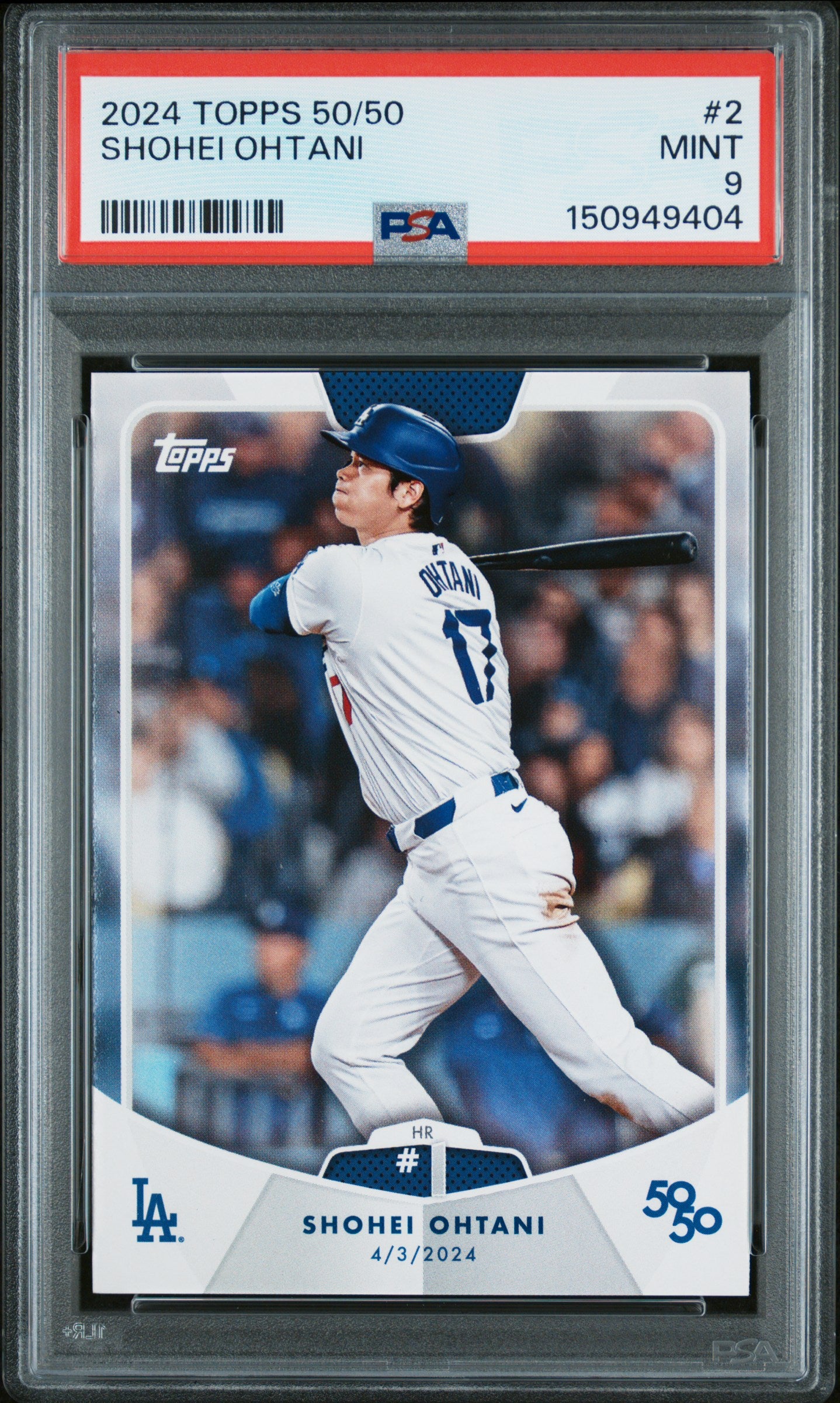 2024 Topps 50/50 #2 Shohei Ohtani PSA 9