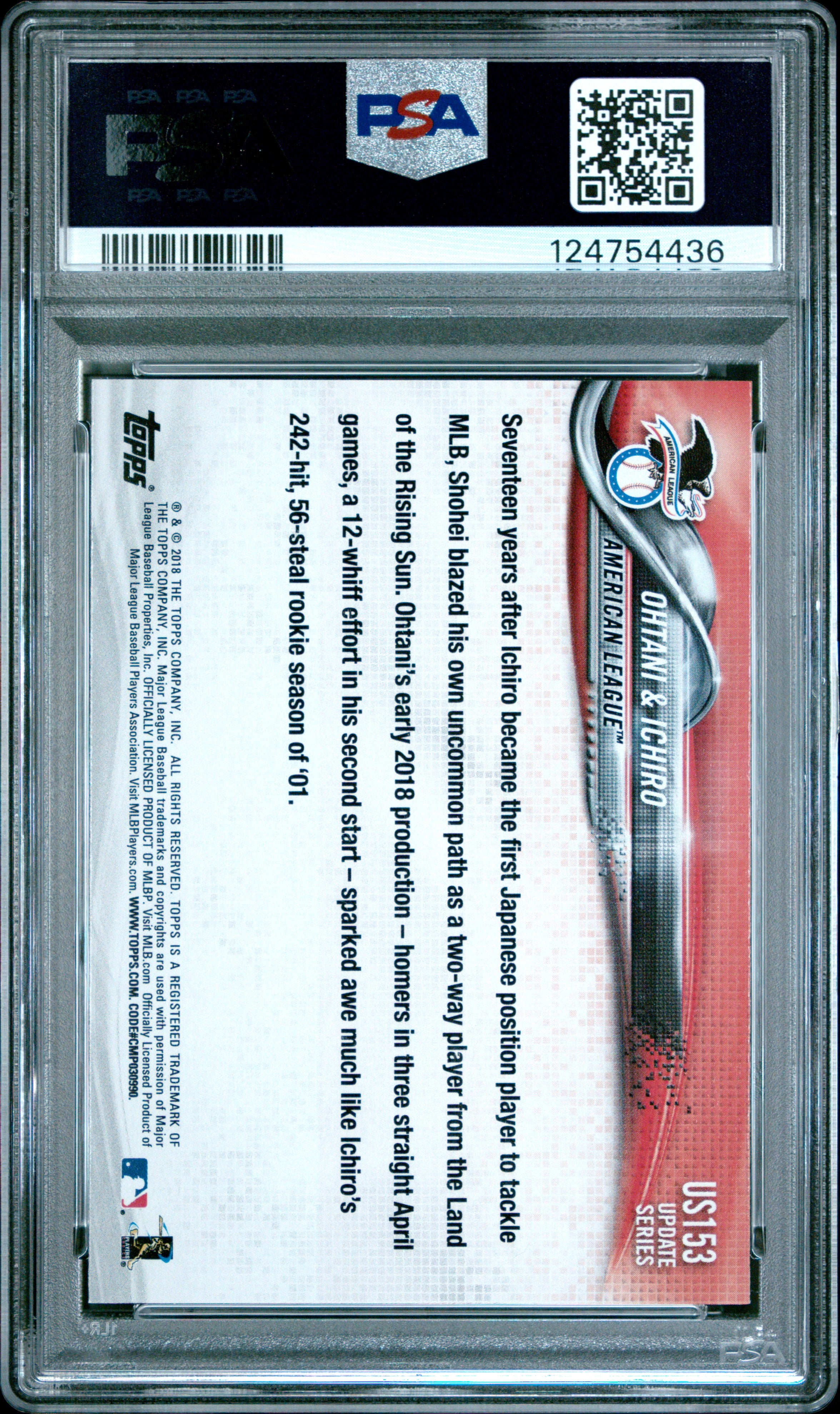 2018 Topps Update Japan's Finest Ohtani Ichiro #US153 PSA 10 – RL