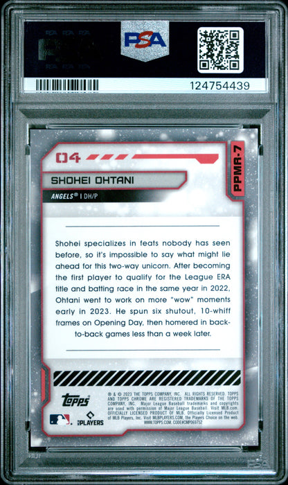2023 Topps Cosmic Chrome Planetary Pursuit Mars Shohei Ohtani #PPMA-7 PSA 9