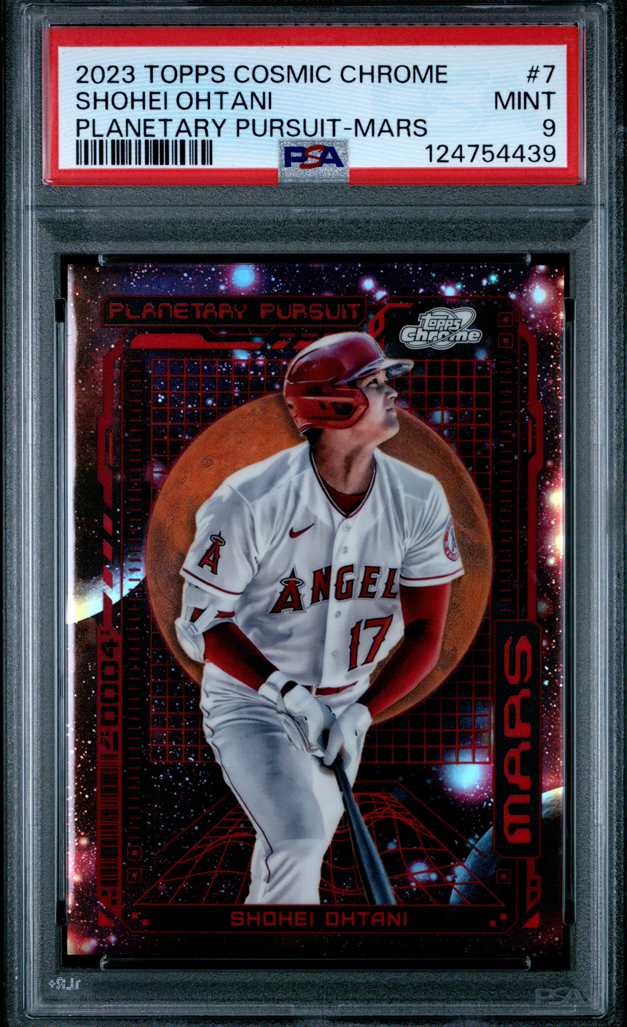 【50シリ】大谷翔平 2023 Topps Cosmic Chrome 2023 Topps Cosmic Chrome Ohtani Planetary Pursuit Mars PSA 9 – RL