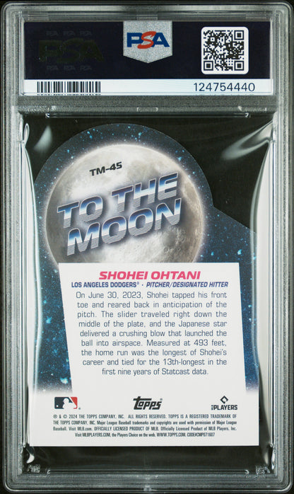 2024 Topps Big League To The Moon Die-Cut Shohei Ohtani #TM-45 PSA 10