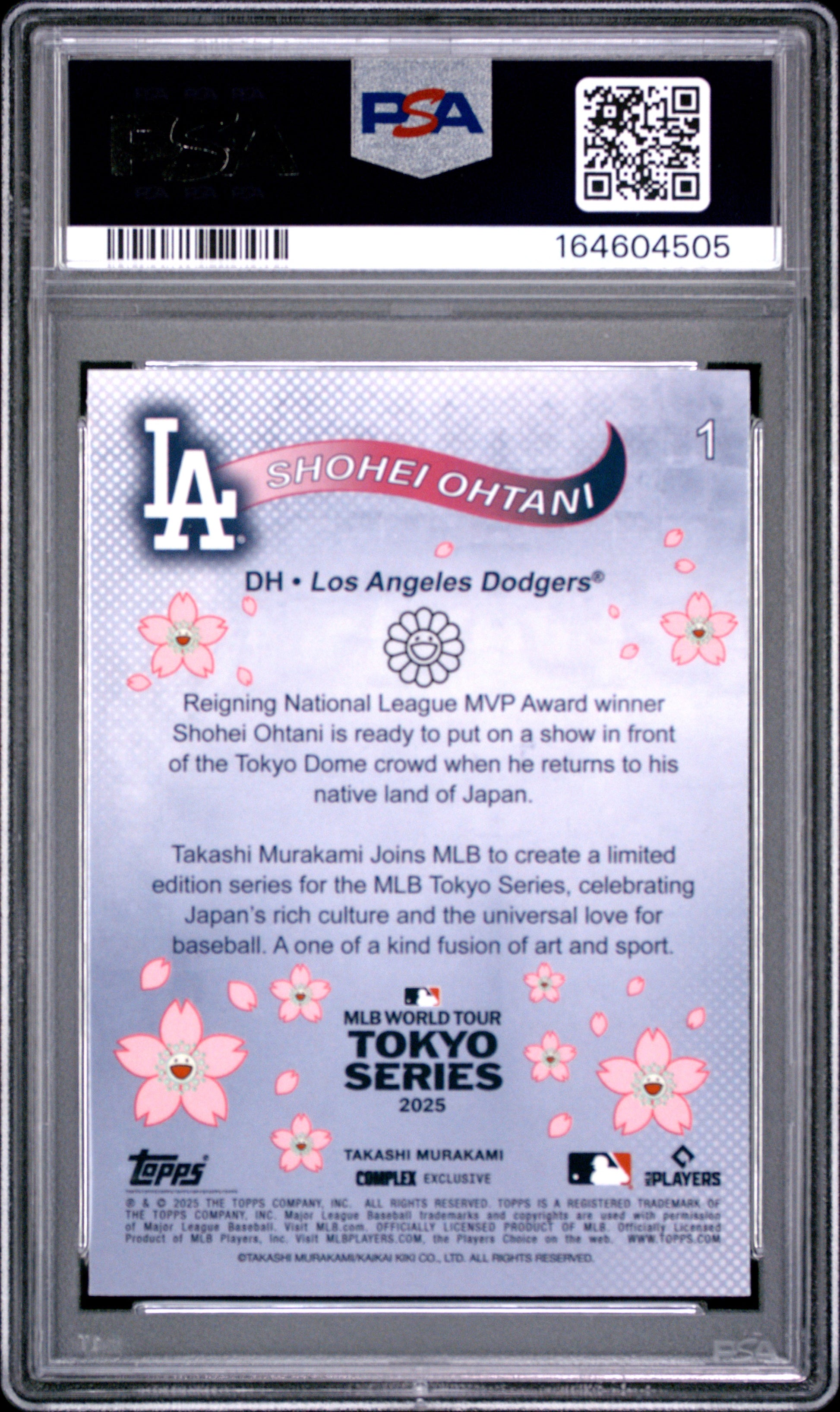 2025 Topps Murakami Tokyo Series #1 Shohei Ohtani PSA 8
