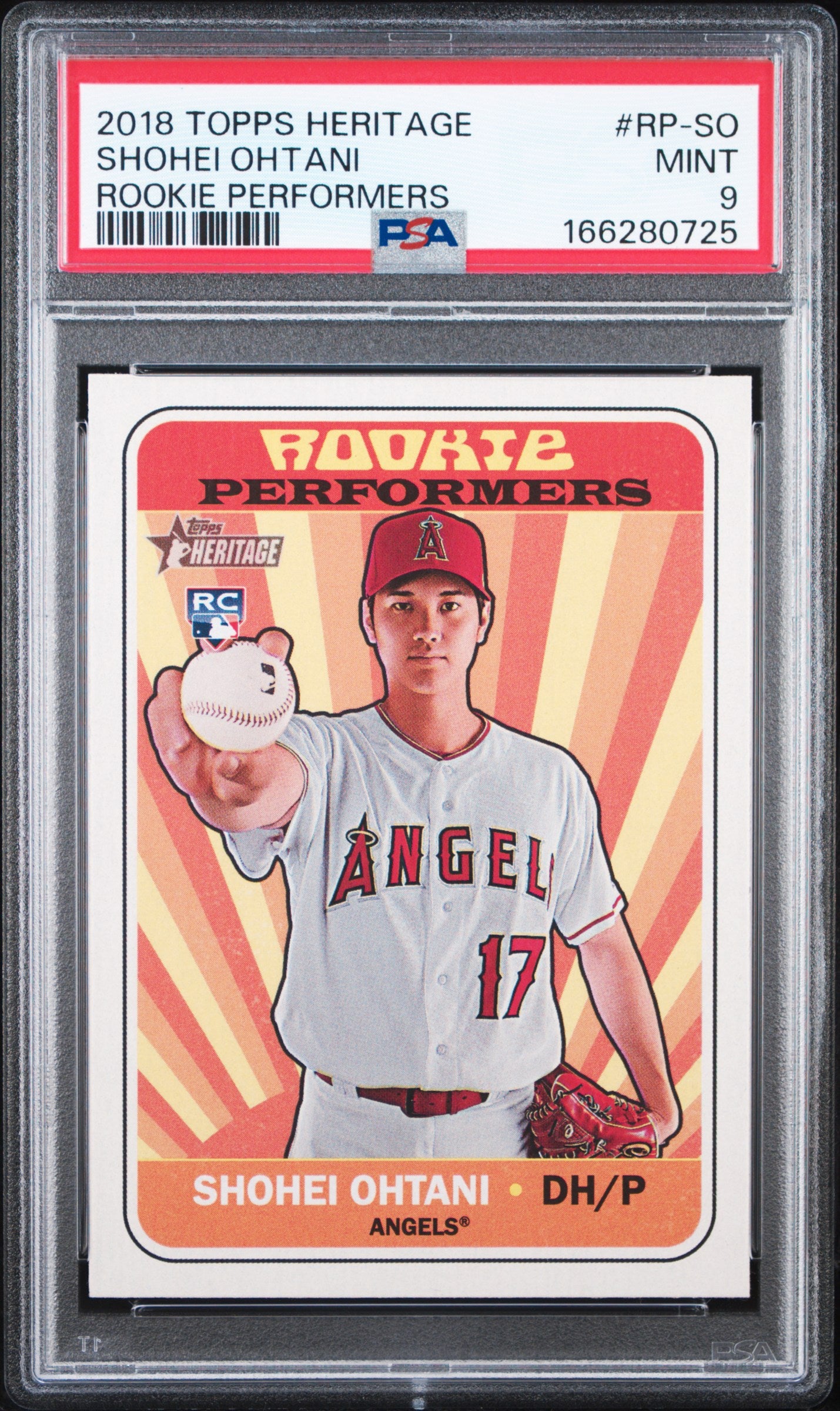 2018 Topps Heritage Rookie Performer #RP-SO Shohei Ohtani PSA 9