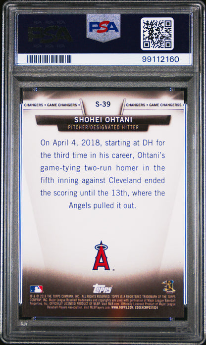 2018 Topps Update Salute #S-39 Shohei Ohtani PSA 9