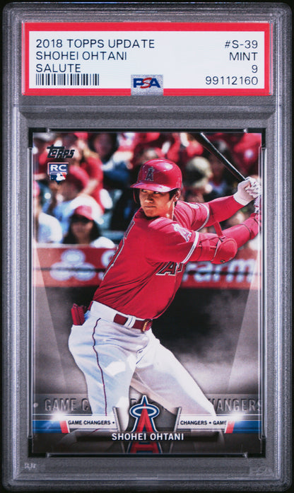 2018 Topps Update Salute #S-39 Shohei Ohtani PSA 9