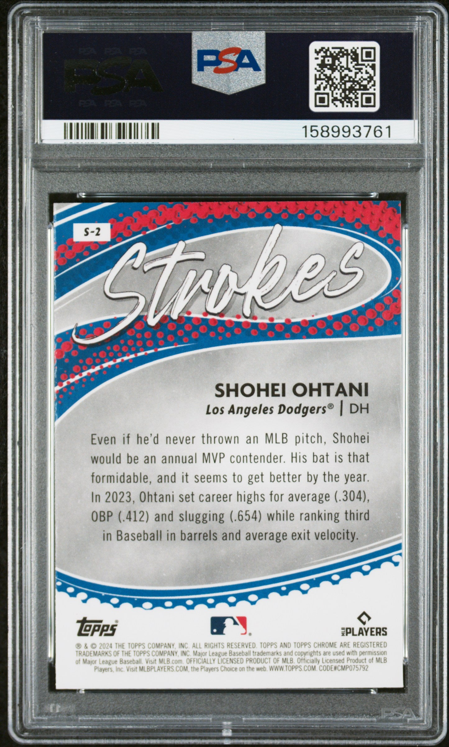 2024 Topps Chrome Strokes #S2 Shohei Ohtani PSA 10