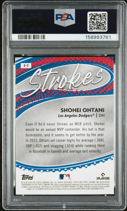 2024 Topps Chrome Strokes #S2 Shohei Ohtani PSA 10