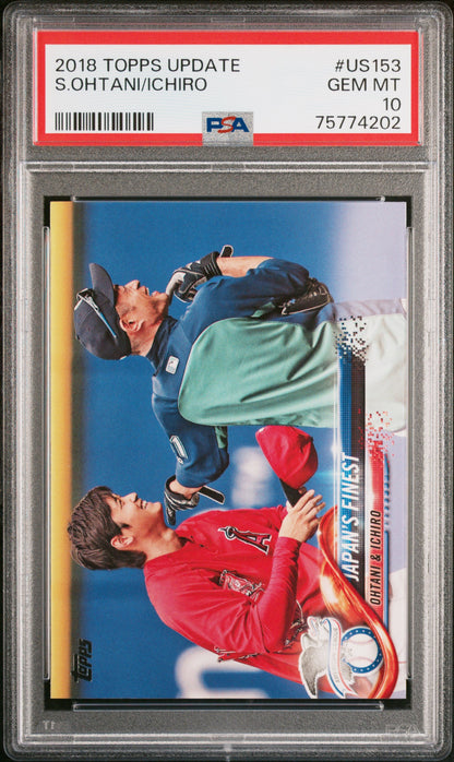 2018 Topps Update #US153 Shohei Ohtani / Ichiro PSA 10