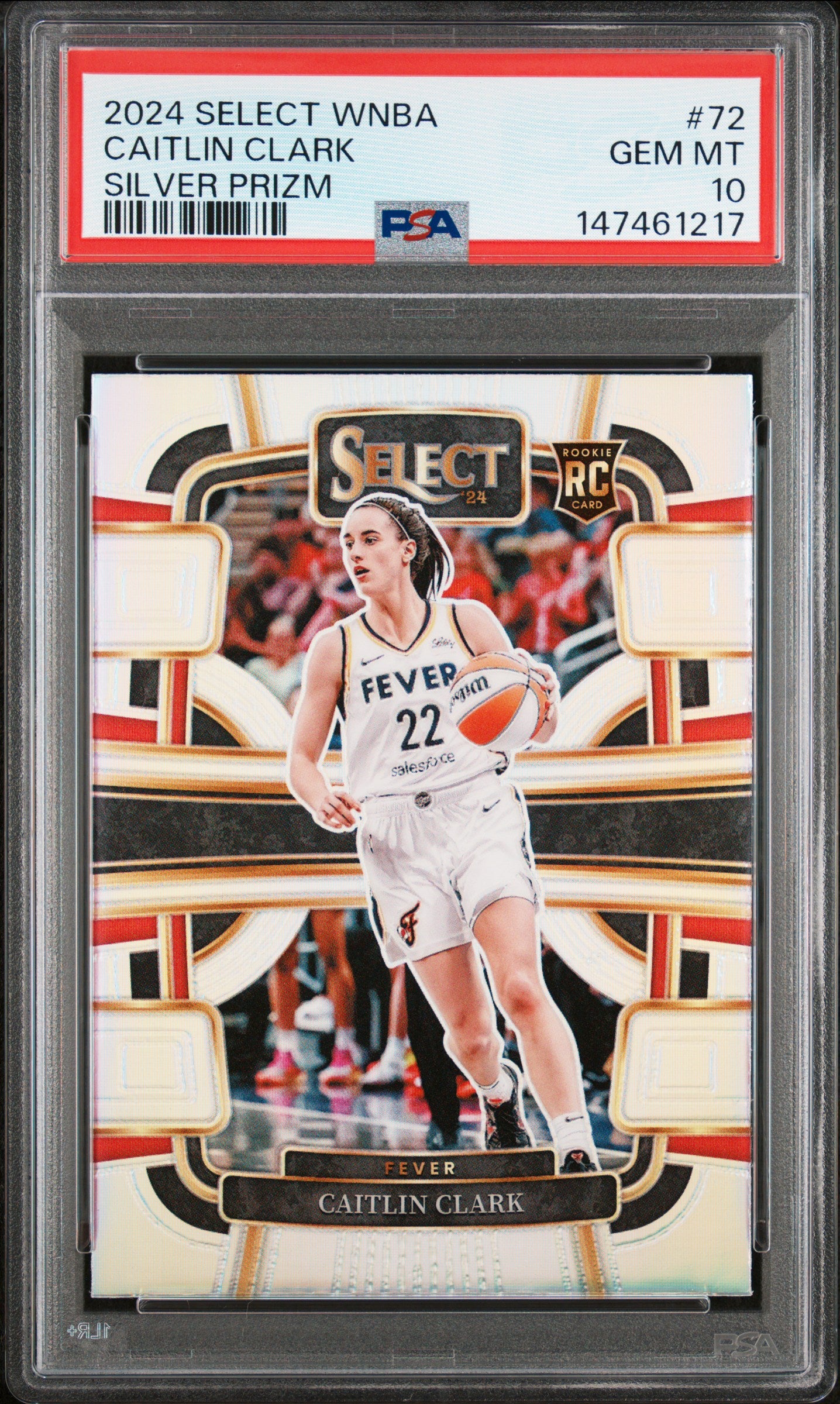 2024 Panini Select WNBA Silver Prizm #72 Caitlin Clark PSA 10
