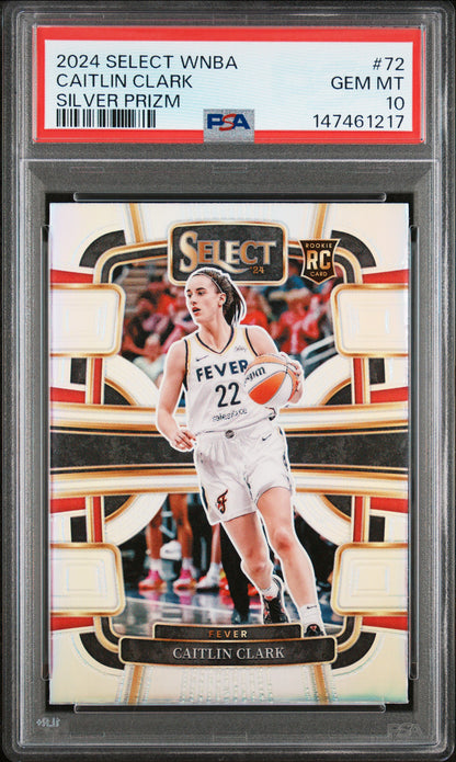2024 Panini Select WNBA Silver Prizm #72 Caitlin Clark PSA 10