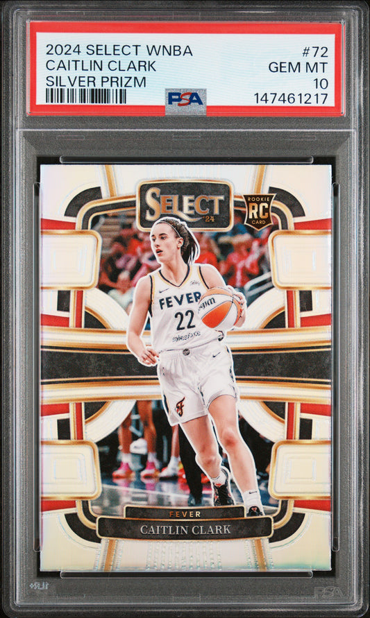 2024 Panini Select WNBA Silver Prizm #72 Caitlin Clark PSA 10