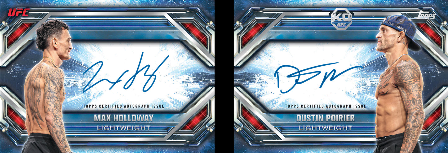 2026 Topps Knockout UFC Booklet Autographs Max Holloway and Dustin Poirer