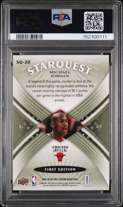 2008 Upper Deck First Edition Starquest Green #SQ-20 Michael Jordan PSA 9 (152100111)