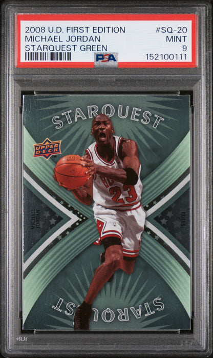 2008 Upper Deck First Edition Starquest Green #SQ-20 Michael Jordan PSA 9 (152100111)