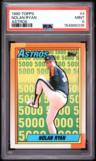 1990 Topps Astros #4 Nolan Ryan PSA 9 - Front